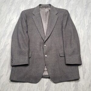 Manchester Ropers Blazer Men 44R Gray Two Button Notch
